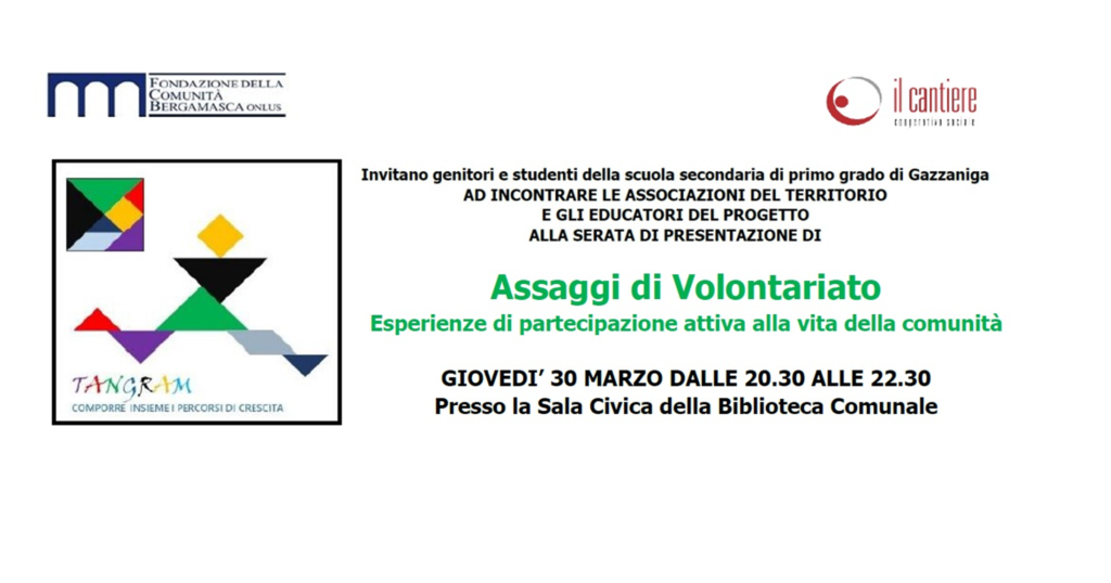 Progetto Assaggi di volontariato Gazzaniga